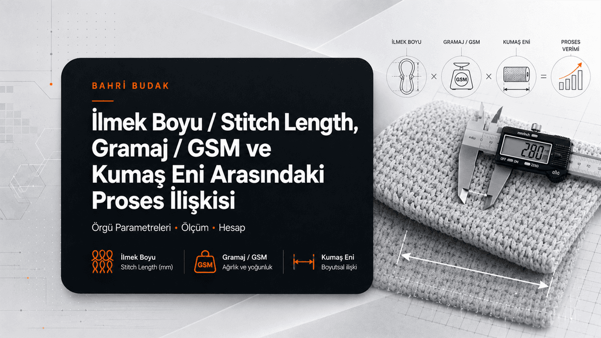 İlmek Boyu / Stitch Length, Gramaj / GSM ve Kumaş Eni Arasındaki Proses İlişkisi