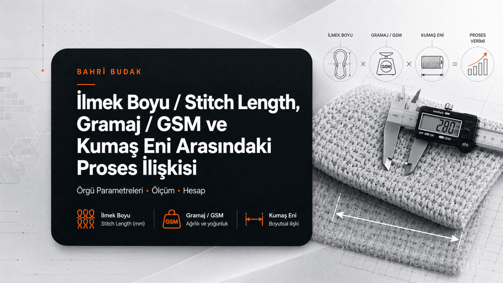 İlmek Boyu / Stitch Length, Gramaj / GSM ve Kumaş Eni Arasındaki Proses İlişkisi