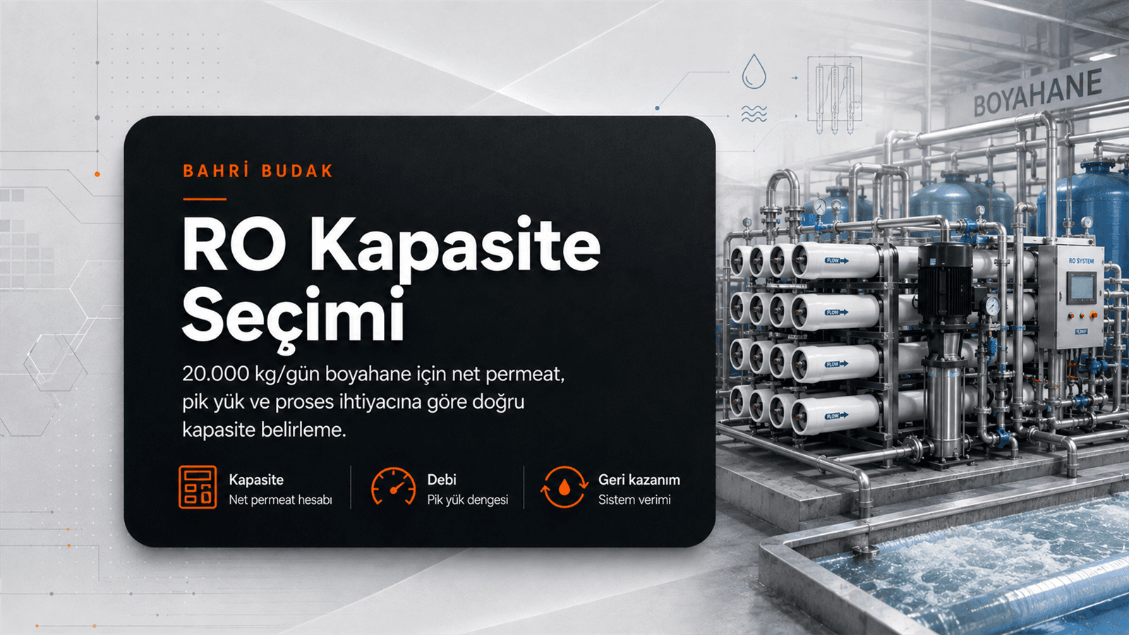 20.000 kg/gün Boyahane İçin RO Kapasite Seçimi