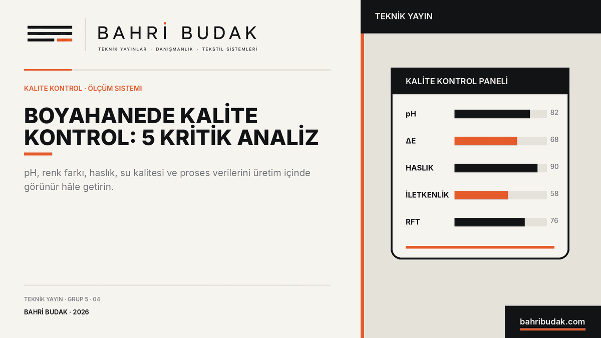 Boyahanede Kalite Kontrol: pH, Renk, Haslık ve 5 Kritik Analiz