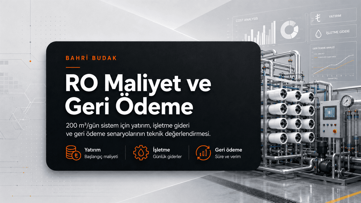 200 m³/gün RO Sistemi: Maliyet, İşletme Gideri ve Geri Ödeme
